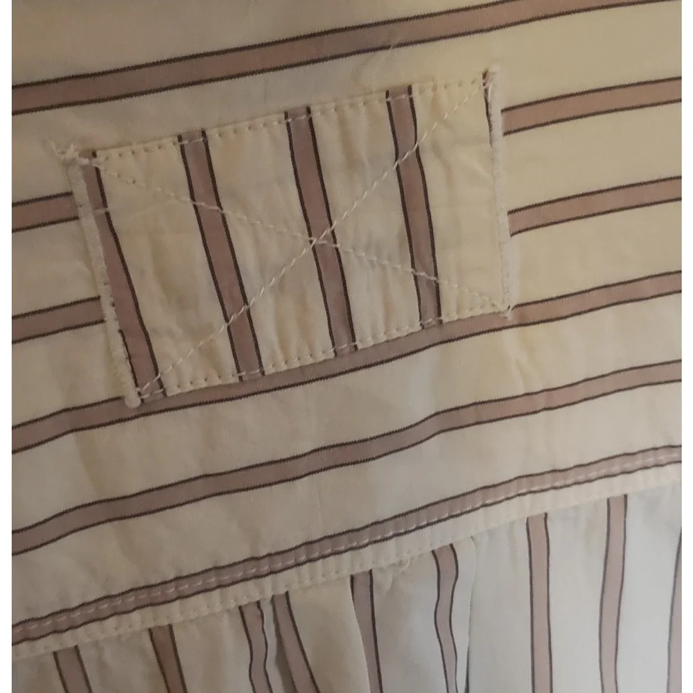 Free People women's‎ Striped Button-Up Oversized XS 